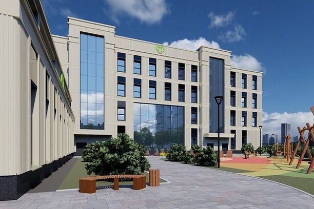Строители приступили к отделке внутренних помещений детской поликлиники в 18 микрорайоне