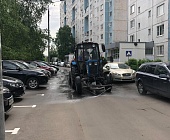 В Старом Крюково работы по благоустройству района проходят семь дней в неделю