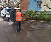 В Старом Крюкове продезинфицировали детские площадки