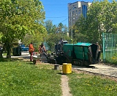 В Старом Крюково продолжаются работы на дворовых территориях в рамках благоустройства 2022 года