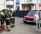 Зеленоградские пожарные провели учения в корпусе 1804Б